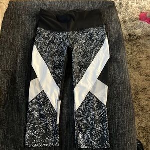 White and black leggings
